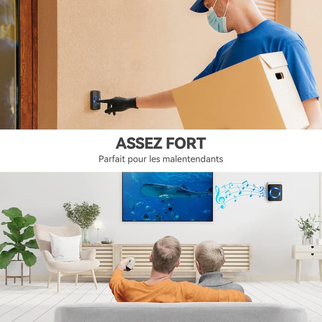 Thumbnail 6 de TECKNET Sonnette sans fil 400 m