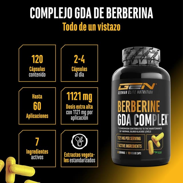 Thumbnail 1 de Complejo de berberina HCL alta dosis Gluco Support