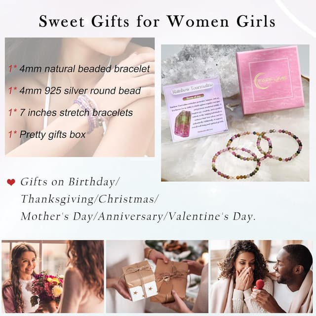 Detalle 2 de Farfume Edelstein-Perlenarmband mit Amethyst (4 mm) und Silber 925 – elastisch, natursteinbasiert