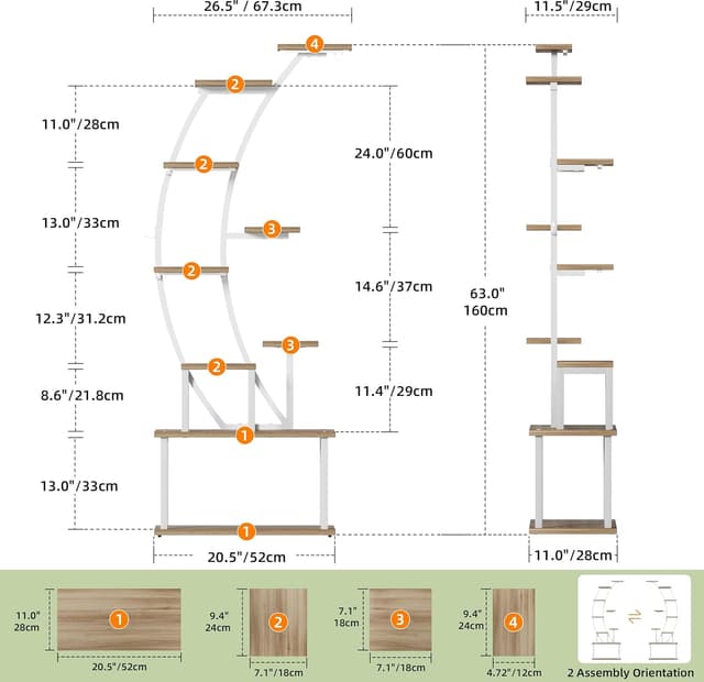 Thumbnail 6 de BACEKOLL Support pour plantes d’intérieur avec lampes de croissance