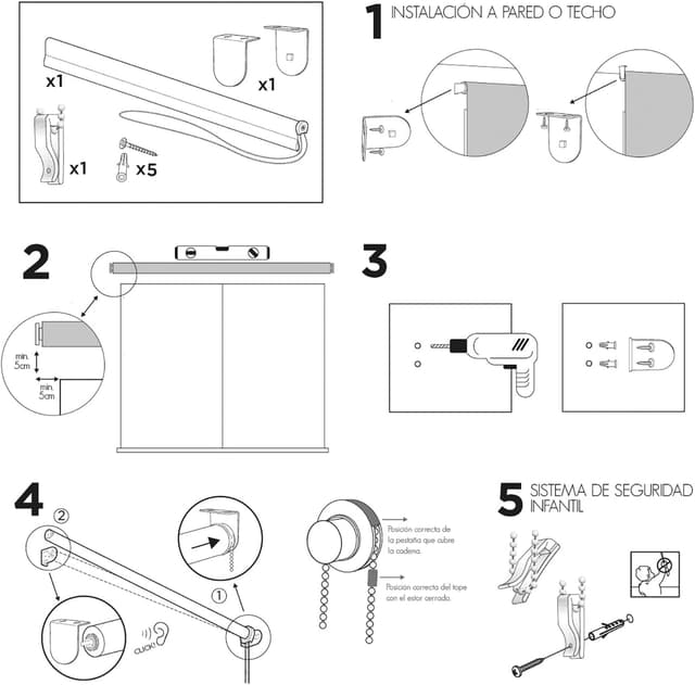 Thumbnail 5 de Blindecor Ara 🏠 Estor enrollable translúcido 120x175 cm
