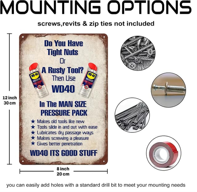 Detalle 2 de Dreawouy Funny Metal Bar Signs (20cm x 30cm) for Home Pub, Tiki Bar, Man Cave & Garage