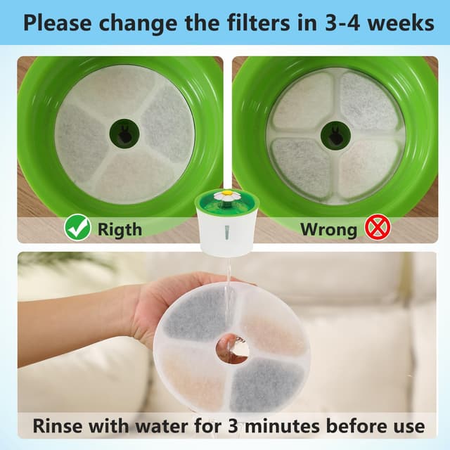 Detalle 1 de PewinGo Cat Water Filter 6-Pack