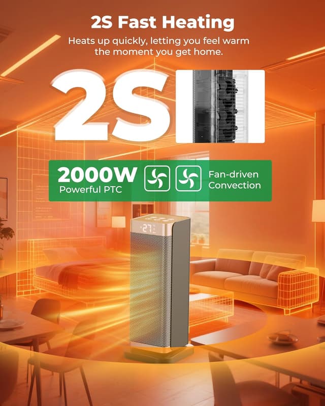 Thumbnail 1 de DDHTSAL Portable Heater 2000W for Home