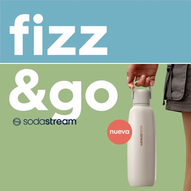 Thumbnail 1 de SodaStream fizz&go Stainless Steel - Botella de 900 ml