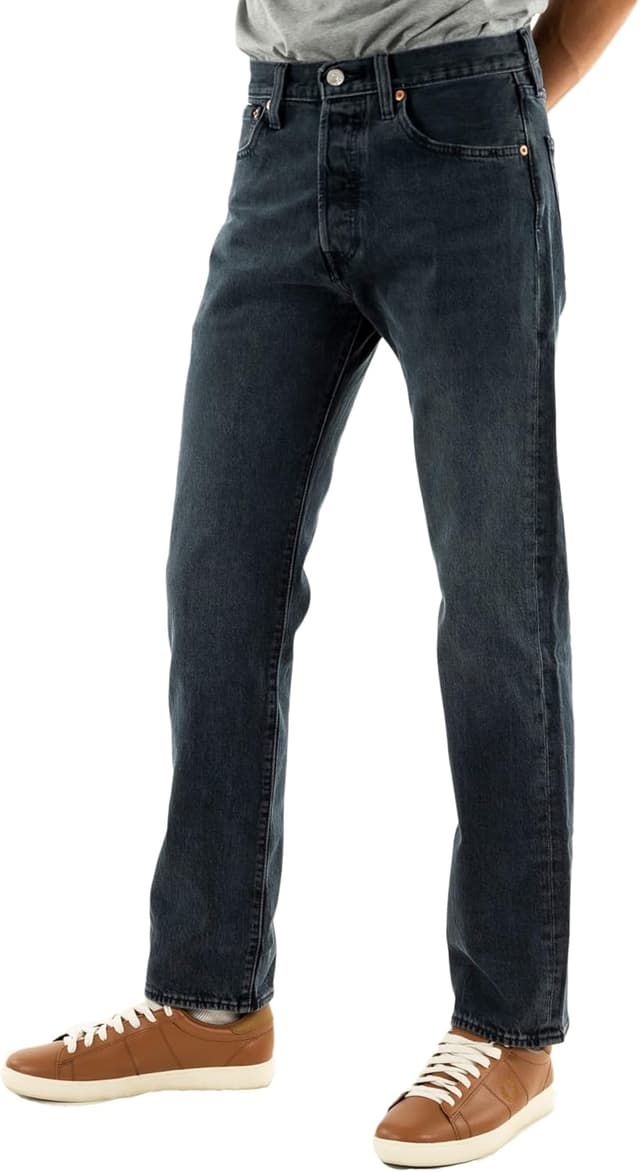 Detalle de Levi’s 501 Original Fit Jeans Homme Blue Black Stretch, 34W / 32L