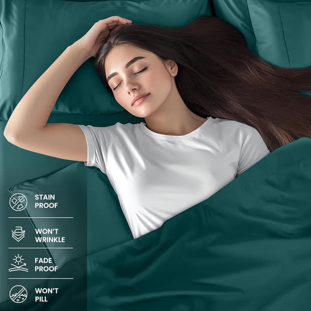 Thumbnail 2 de Utopia Bedding Parure lit 4 pièces microfibre Sarcelle