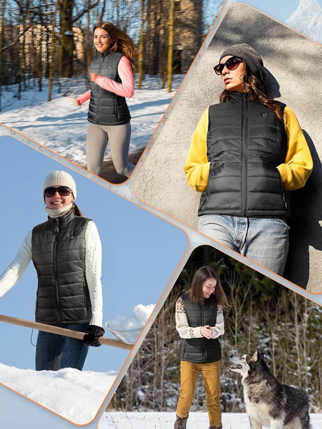 Detalle 2 de VIWKO Chaleco Calefactable Mujer 12V 12000mAh Talla L