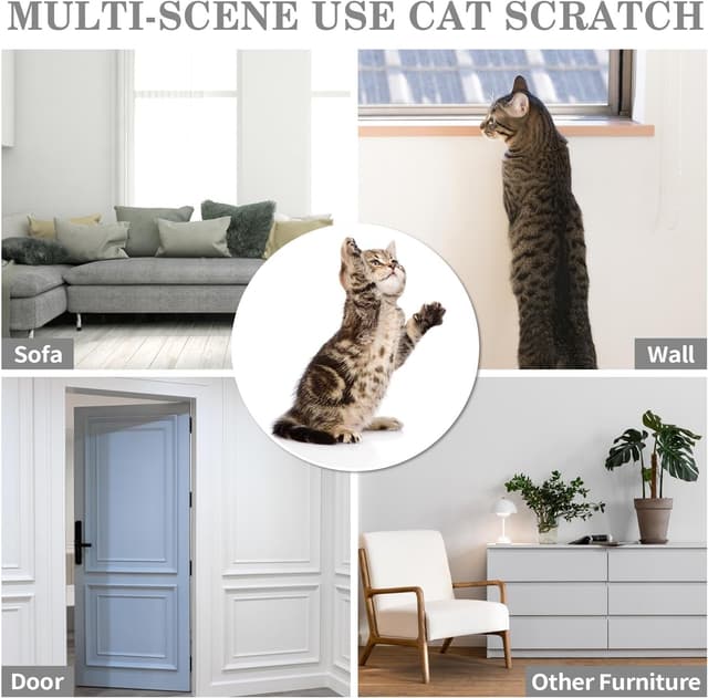 Thumbnail 6 de Alfombra rascador para gatos 200x40 cm gris claro