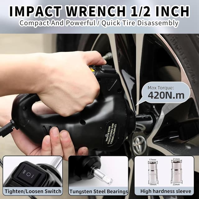 Detalle 2 de ROGTZ Electric Hydraulic Car Jack Kit 5 Ton