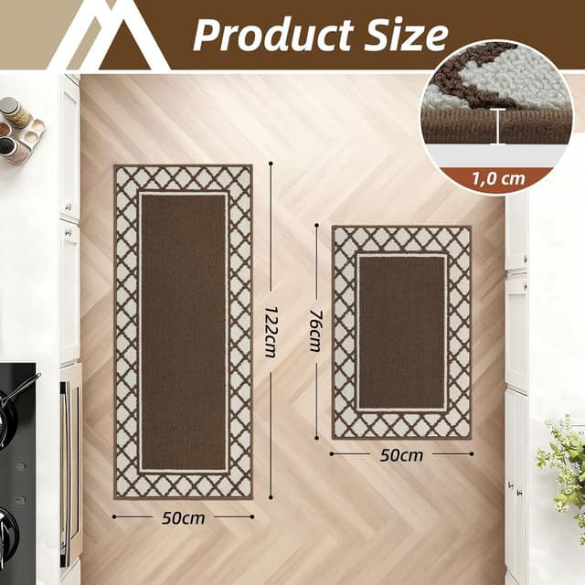 Detalle 2 de COSY HOMEER kitchen runner rug mats 2