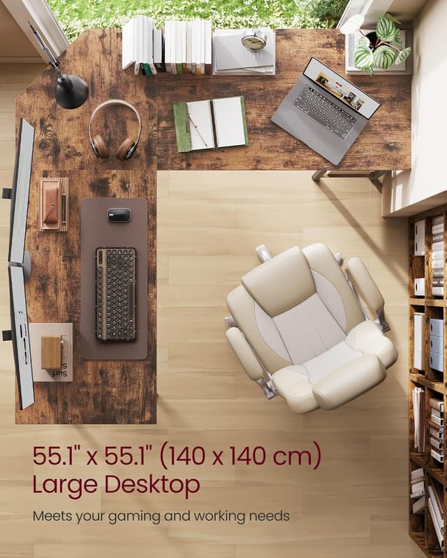 Detalle 2 de L shaped computer desk 138 x 138 cm