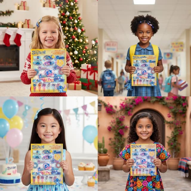 Thumbnail 6 de Townley Girl Stitch Hair Accessory Set for Girls (22-Piece Clips, Ties, and Scrunchies)