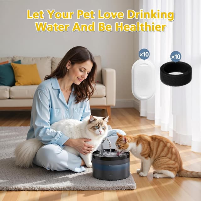 Thumbnail 6 de VILLAPOOL cat fountain filters 20 pack