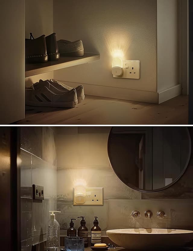 Thumbnail 6 de Emeritpro Plug-in Night Light with Dusk to Dawn Sensor and Adjustable Brightness (Warm White, 1 Pack)