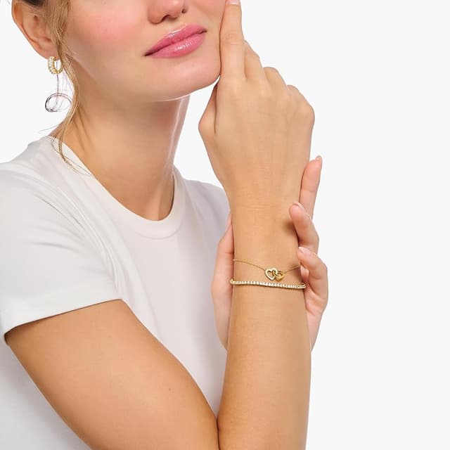 Detalle 2 de THOMAS SABO A2163-414-14 pulsera plata 925, corazones 💍