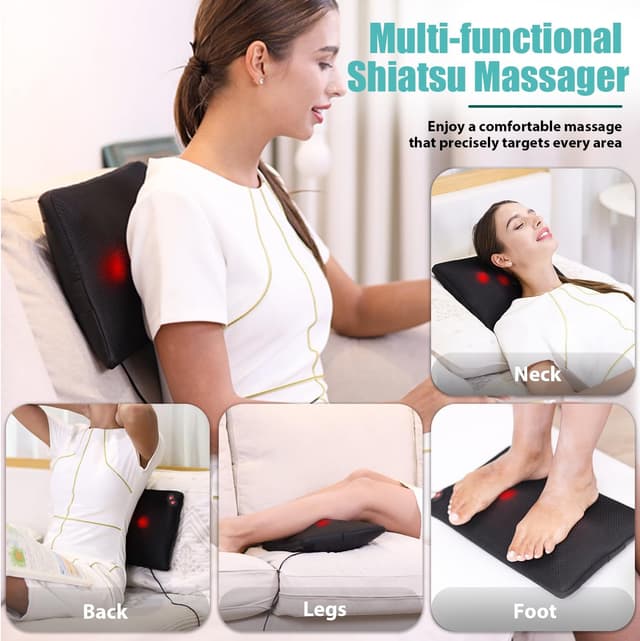 Thumbnail 3 de WOQQW Back Massager Neck Pillow with Heat