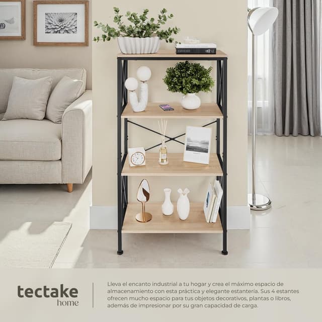 Detalle 2 de tectake® Estanteria Metalica 4 estantes 61,5 cm
