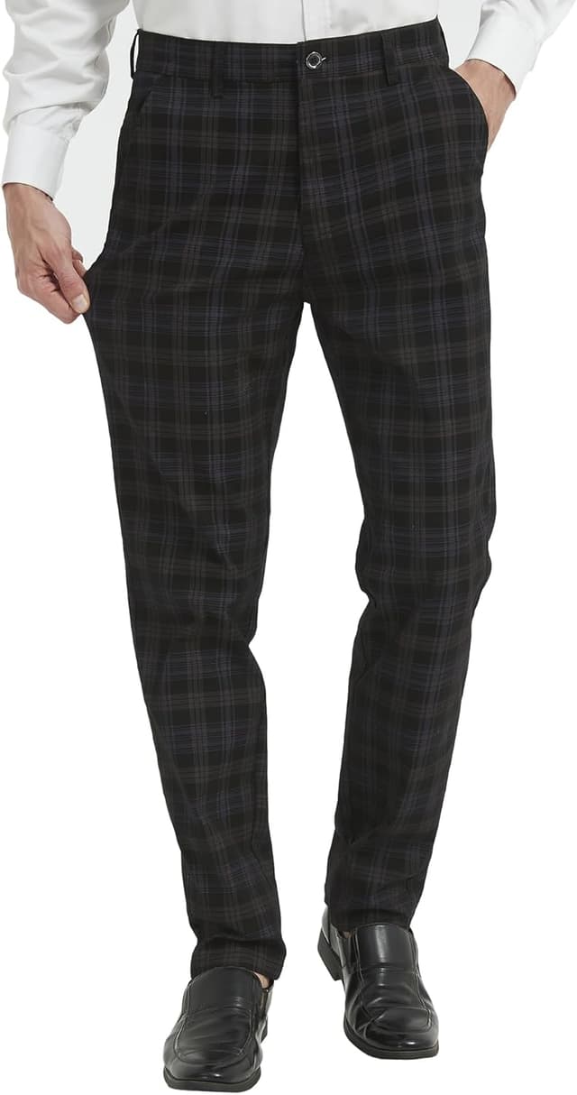 Thumbnail 3 de Yukirtiq Pantaloni Quadri Uomo Eleganti