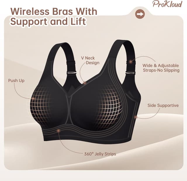 Detalle 1 de ProKloud Jelly Bras No Underwire Wireless Bra