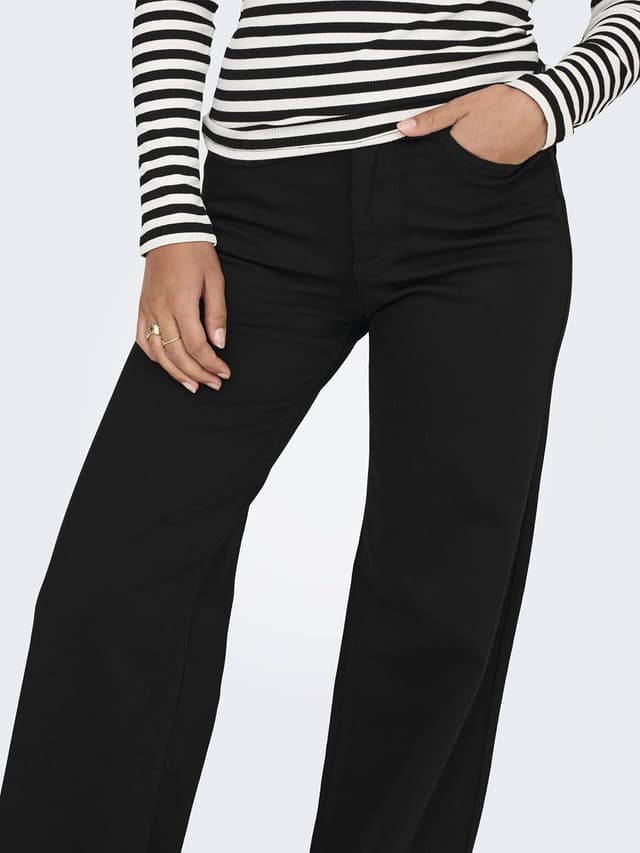 Detalle de ONLY Female Jeans mit weitem Bein ONLMADISON – hohe Taille mit weiter Beinschnitt