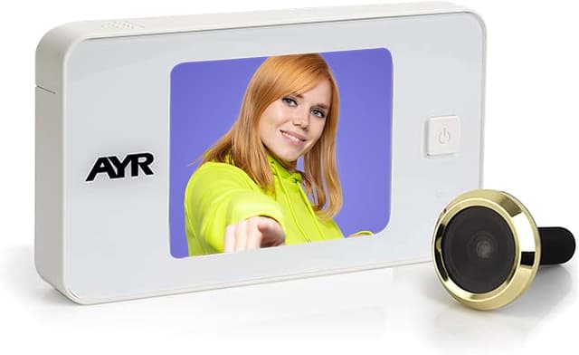 Detalle de AYR Mirilla Digital 752 Blanco/Latón