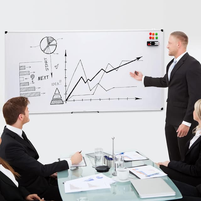 Thumbnail 4 de Amazon Basics Pizarra Magnética 240x120 cm con Bandeja y Marco de Aluminio📝