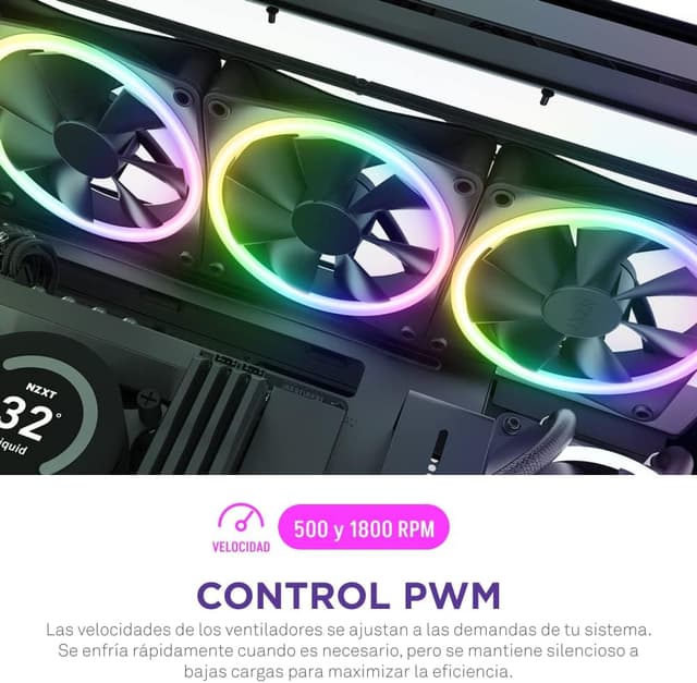 Thumbnail 6 de NZXT F140 RGB Duo - Ventiladores RGB 140 mm 🌈