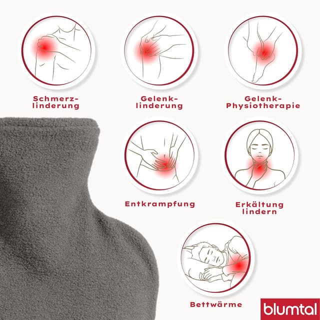 Thumbnail 5 de Blumtal Premium Wärmflasche 1,5 l Wärmflasche