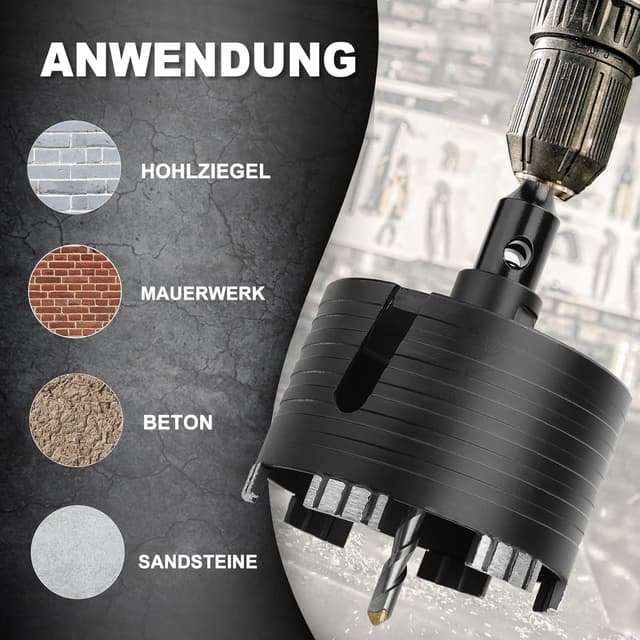 Thumbnail 3 de Bohrkrone 120mm mit M16 Aufnahme SDS Plus Adapter