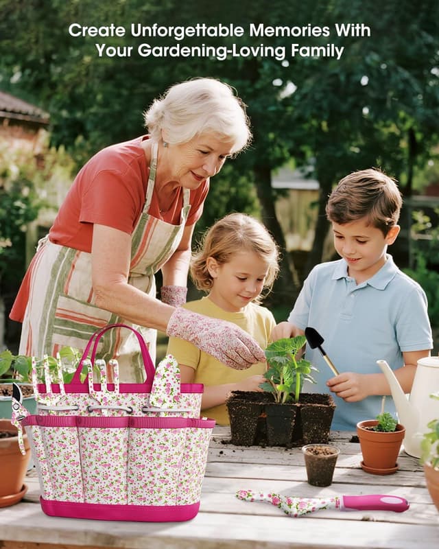 Thumbnail 6 de MYMULIKE 26-Piece Floral Gardening Tools Set for Women (Gloves & Handbag Gift Box)