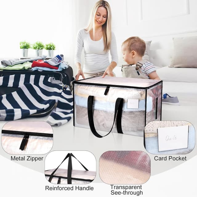 Detalle de Yafe 91L Large Clothes Storage Boxes