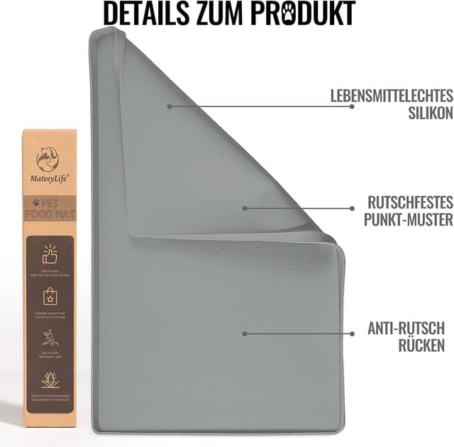 Thumbnail 1 de MateeyLife Silikon Napfunterlage 56x36cm 🐾