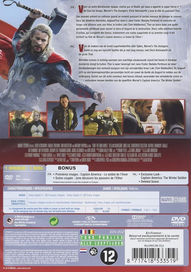 Thumbnail 1 de Disney Thor Le Monde des Ténèbues