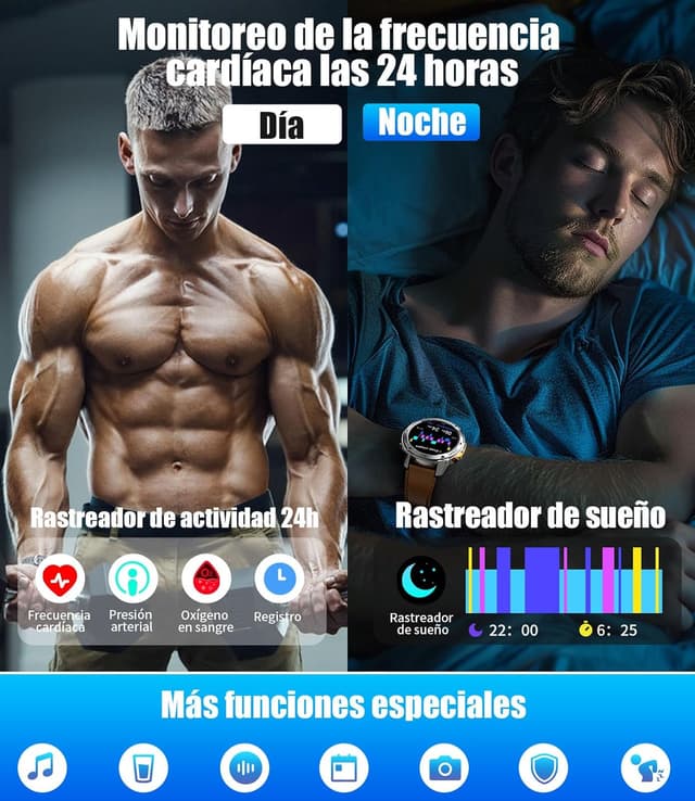 Thumbnail 1 de ESFOE Reloj Militar Hombre con GPS y 170+ Modos