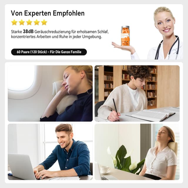 Thumbnail 2 de SURFOU Tapones 38 dB 60 pares