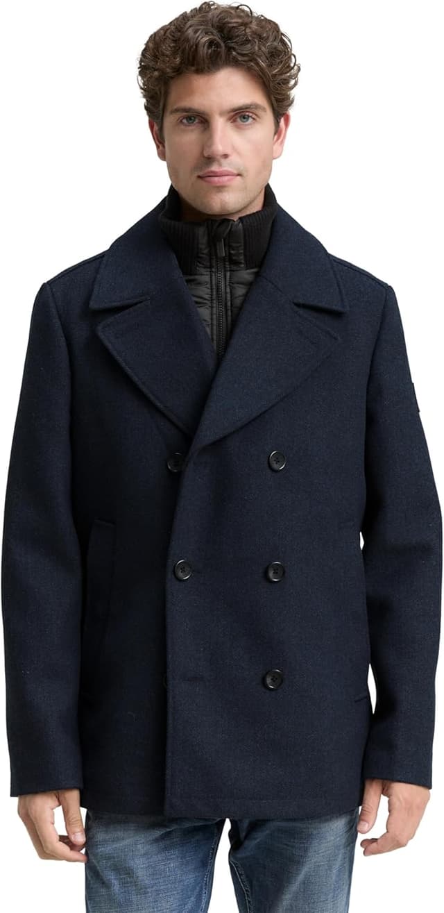 Detalle de Tom Tailor 1046986 giacca da uomo in lana: calda e comoda per l’inverno