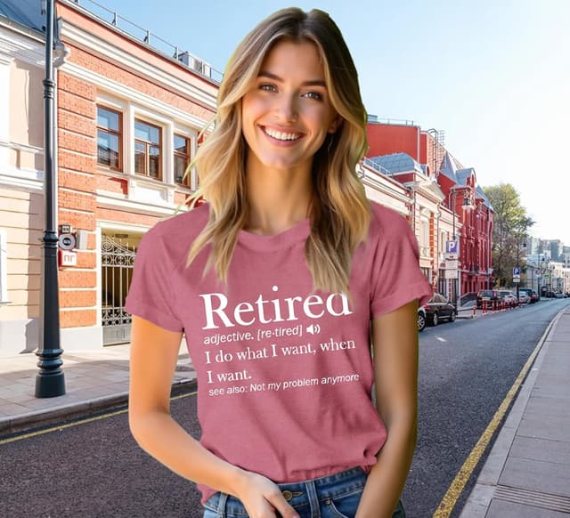 Detalle 1 de Qskall retirement t-shirt for women