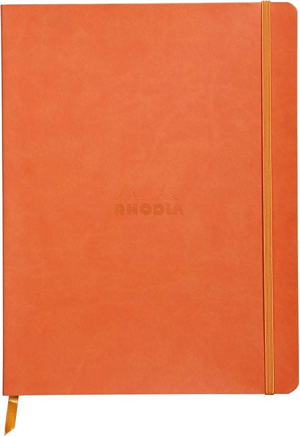 Detalle de RHODIA 117514C - Cuaderno Tangerine 19x25 cm 📒 - 160 Páginas