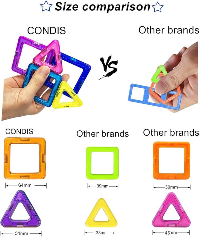 Thumbnail 3 de CONDIS Magnetische Bausteine 95 Teile – Kreatives Lernspielzeug