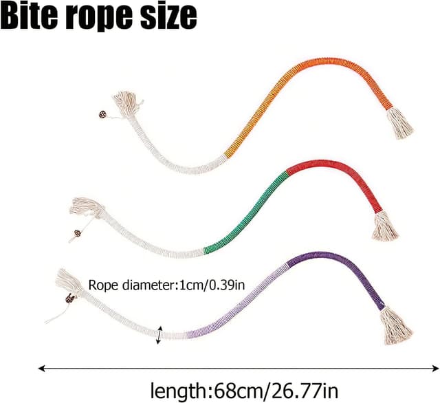 Thumbnail 2 de Pence & Moon Collective Natural Catnip Chew Rope (3 Pack) – no-squeaky interactive cat rope toys