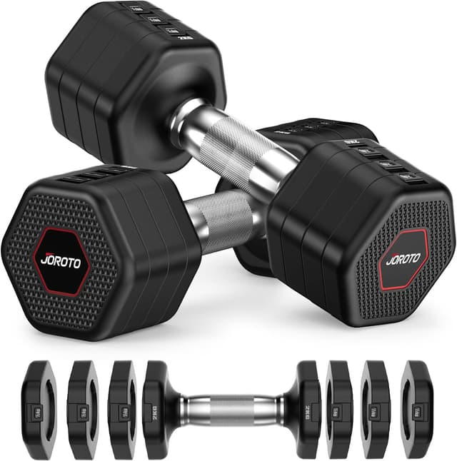 Detalle de JOROTO Hanteln Set 2er, 5 kg verstellbar