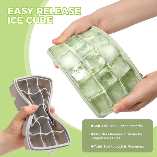 Detalle 2 de Silicone Ice Cube Trays 60-count