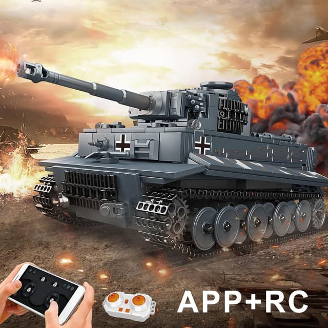 Detalle 2 de Mould King 20014 Technik-Panzer Modellbausteine (800+ Teile) mit Motor und App-Steuerung