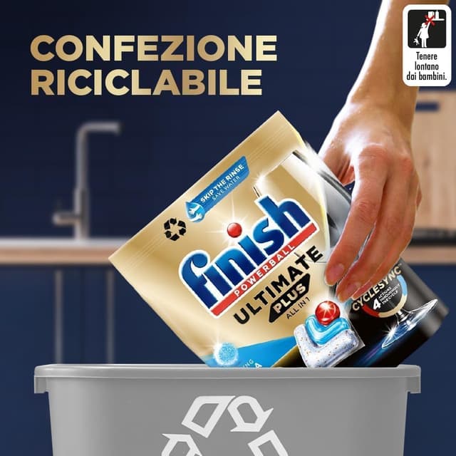 Thumbnail 6 de Finish Ultimate PLUS Infinity Shine pastiglie lavastoviglie 146 capsule