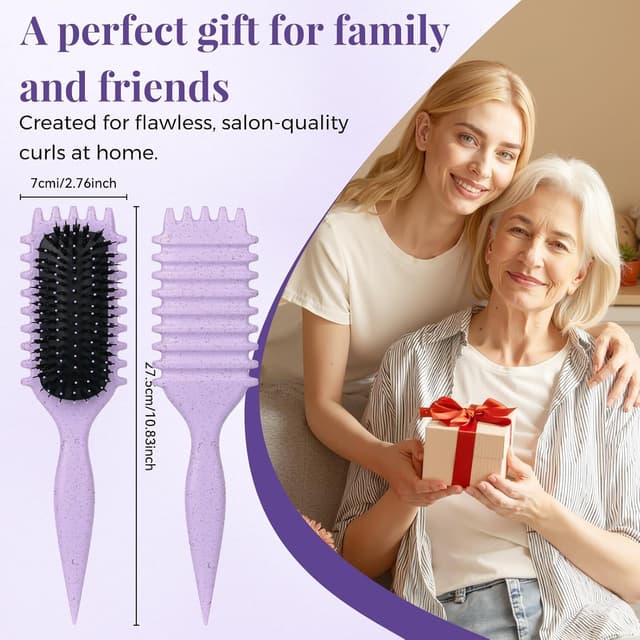 Thumbnail 6 de Lockenbürste für Curly Hair – curly hair brush zum Entwirren und Locken definieren (lila)