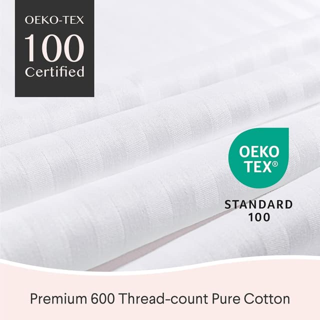 Detalle 2 de FAUNNA 600TC Cotton Pillow Protectors 20x26