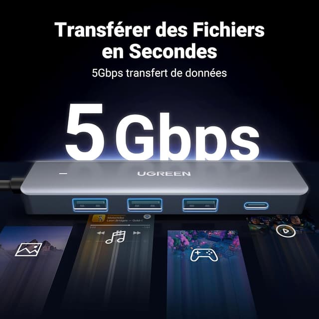Thumbnail 1 de UGREEN Hub USB 3.0 4 ports 5Gbps