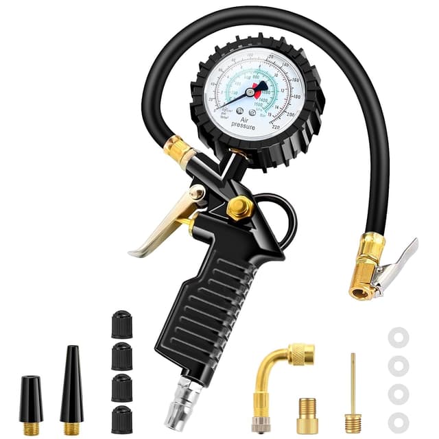 Imagen de BURNNOVE Reifenfüller Digitaler Reifendruckprüfer 220PSI Multifunktional Luftdruckprüfer mit mehrere Ersatzteile Reifenfüll-Messgerät für Autos Motorräder Geländefahrzeuge und Fahrräder
BURNNOVE Reifenfüller Digitaler Reifendruckprüfe… en OfertitasTOP