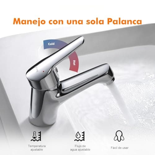 Detalle 2 de Ibergrif M11050 grifo monomando 3/8″ para lavabo 🚰